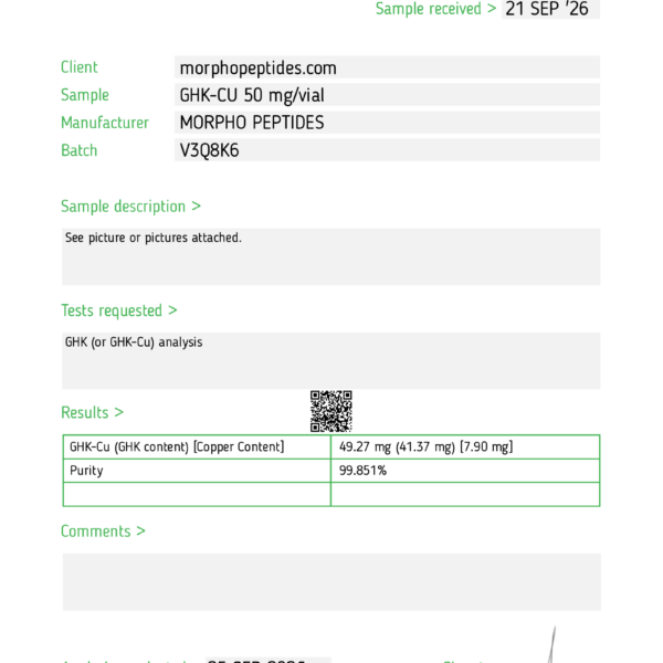 GHK-Cu / Copper Peptide